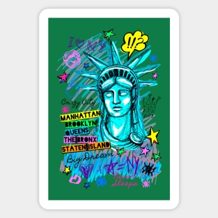 New York city statue liberty Sticker